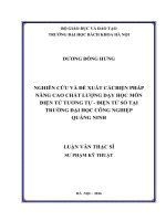 Nghiên cứu và đề xuất các biện pháp nâng cao chất lượng dạy học môn điện tử tương tự   điện tử số tại trường đại học công nghiệp quảng ninh 