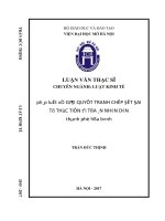 Pháp luật về giải quyết tranh chấp đất đai từ thực tiễn tại tòa án nhân dân thành phố hòa bình 