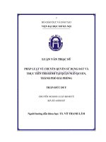Pháp luật về chuyển quyền sử dụng đất và thực tiễn thi hành tại quận ngô quyền, thành phố hải phòng 