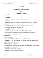 Tuần 1 giáo án lớp 1 soạn theo ĐHPTNLHS năm học 2018   2019 