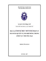 Bộ luật dân sự 2015   nền tảng pháp lý bảo đảm quyền tự do hợp đồng trong lĩnh vực thương mại 