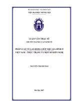 Pháp luật về lao động giúp việc gia đình ở việt nam – thực trạng và một số kiến nghị 