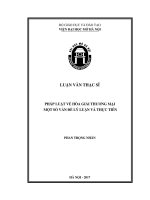 Pháp luật về hòa giải thương mại – một số vấn đề lý luận và thực tiễn 