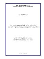 Ứng dụng maple để xây dựng phần mềm trợ giúp việc giảng dạy và học môn giải tích 