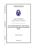 Thụ lý tranh chấp đất đai từ thực tiễn giải quyết tại tòa án trên địa bàn thành phố hải phòng 