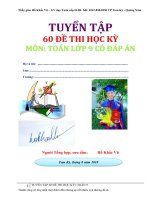 TUYỂN tập 60 đề THI học kỳ i KHỐI 9