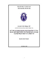 Kỹ thuật nhận dạng mặt người và ứng dụng hỗ trợ công tác đánh giá cán bộ tại bộ phận một cửa điện tử 