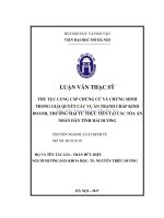 Thủ tục cung cấp chứng cứ và chứng minh trong giải quyết các vụ án tranh chấp kinh doanh, thương mại từ thực tiễn tại các tòa án nhân dân tỉnh hải dương 