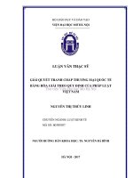Giải quyết tranh chấp thương mại quốc tế bằng hòa giải theo quy định của pháp luật việt nam 