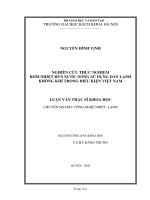 Nghiên cứu thực nghiệm bơm nhiệt đun nước nóng sử dụng dàn lạnh không khí trong điều kiện việt nam 