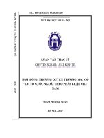 Hợp đồng nhượng quyền thương mại có yếu tố nước ngoài theo pháp luật việt nam 