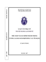 Thế chấp tài sản hình thành trong tương lai bảo đảm hợp đồng vay tín dụng 
