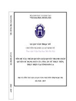 Thẩm quyền giải quyết tranh chấp quyền sử dụng đất từ thực tiễn thực hiện tại tỉnh sơn la 