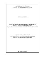 Vận dụng một số phương pháp dạy học tích cực trong dạy học môn kỹ thuật điện tại trường cao đẳng nghề kinh tế   kỹ thuật bắc ninh 