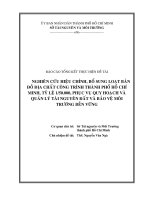 nghiên cứu hiệu chỉnh, bổ sung loạt bản đồ địa chất công trình thành phố hồ chí minh, tỷ lệ 1 50 000, phục vụ quy hoạch và quản lý tài nguyên đất và bảo vệ môi trường bền vững 