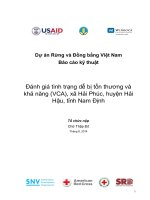 Dự án Rừng và Đồng bằng Việt NamBáo cáo kỹ thuật Đánh giá tình trạng dễ bị tổn thương vàkhả năng (VCA), xã Hải Phúc, huyện HảiHậu, tỉnh Nam Định