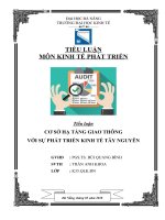 Trần anh khoa cơ sở hạ tầng giao thông với phát triển kinh tế tây nguyên k35 qlk dn
