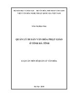 Quản lý di sản văn hóa Phật giáo ở Hà Tĩnh
