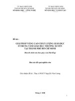 giải pháp nâng cao chất lượng giáo dục ở trung tâm giáo dục thường xuyên tại thành phố hồ chí minh 
