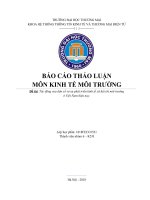 KTMT  Tác động của dân số và sự phát triển kinh tế xã hội tới môi trường  ở Việt Nam hiện nay.