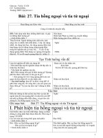 Giáo án Vật lý 12 bài 27: Tia hồng ngoại và Tia tử ngoại