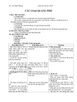 Giáo án Vật lý 12 bài 26: Các loại quang phổ