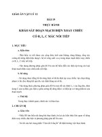 Giáo án Vật lý 12 bài 19: Thực hành: Khảo sát mạch điện xoay chiều có R,L,C mắc nối tiếp