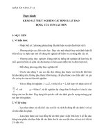 Giáo án Vật lý 12 bài 6: Thực hành: Khảo sát thực nghiệm các định luật dao động của con lắc đơn