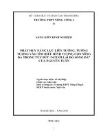 skkn phát huy năng lực liên tưởng, tưởng tượng vào tìm hiểu hình tượng con sông đà trong tùy bút “ người lái đò sông đà” của nguyễn tuân 