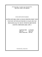 skkn hướng dẫn học sinh vận dụng phương pháp “bảo toàn ion âm” để giải nhanh các dạng bài tập phần kim loại tác dụng với dung dịch muối – chương trình hóa học 12 