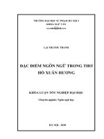 Đặc điểm ngôn ngữ trong thơ hồ xuân hương (2018)