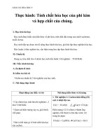 Giáo án Hóa học 9 bài 33: Thực hành Tính chất hóa học của phi kim và hợp chất của chúng