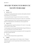 Giáo án Hóa học 9 bài 31: Sơ lược bảng tuần hoàn các nguyên tố hóa học