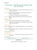 Giáo án Hóa học 9 bài 33: Thực hành Tính chất hóa học của phi kim và hợp chất của chúng