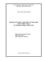 skkn HƯỚNG dẫn học SINH TIẾP cận bài THƠ “đây THÔN vĩ dạ” từ PHƯƠNG DIỆN NGÔN NGỮ 