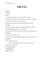 Giáo án Hóa học 9 bài 36: Metan