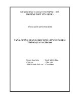 skkn tăng cường quản lí học sinh lớp chủ nhiệm thông qua facebook 