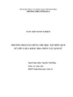 SKKN PHƯƠNG PHÁP gây HỨNG THÚ học tập môn LỊCH sử lớp 11 QUA KHẮC họa NHÂN vật LỊCH sử 