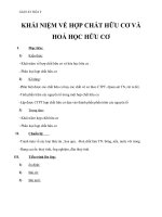 Giáo án Hóa học 9 bài 34: Khái niệm về hợp chất hữu cơ và hóa học hữu cơ