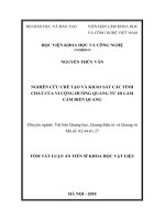 Nghiên cứu chế tạo và khảo sát tính chất quang của vi cổng hưởng quang từ 1d làm cảm biến quang