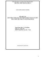 skkn giúp học sinh giải tốt một số bài toán có liên quan đến đồ thị của hàm đạo hàm 
