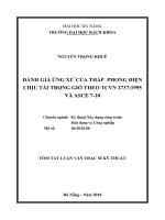 Đánh giá ứng xử của tháp phong điện chịu tải trọng gió theo TCVN 2737