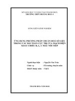 skkn ứng dụng phương pháp chuẩn hoá số liệu trong các bài toán cực trị của mạch điện xoay chiều r, l, c mắc nối tiếp 