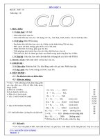 Giáo án Hóa học 9 bài 26: Clo
