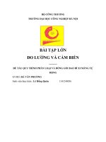 Bài tập lớn môn kỹ thuật đo lường và cảm biến .ĐỀ TÀI: QUY TRÌNH PHÂN LOẠI VÀ ĐÓNG GÓI BAO BÌ XI MĂNG TỰ ĐỘNG