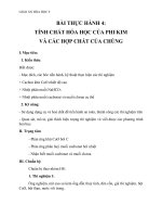 Giáo án Hóa học 9 bài 33: Thực hành Tính chất hóa học của phi kim và hợp chất của chúng