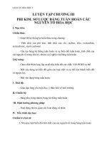 Giáo án Hóa học 9 bài 32: Luyện tập chương 3  Phi kim, sơ lược về bảng tuần hoàn các nguyên tố hóa học