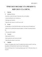 Giáo án Hóa học 9 bài 33: Thực hành Tính chất hóa học của phi kim và hợp chất của chúng