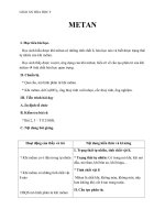 Giáo án Hóa học 9 bài 36: Metan