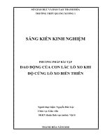skkn DAO ĐỘNG của CON lắc lò XO KHI độ CỨNG lò XO BIẾN THIÊN 